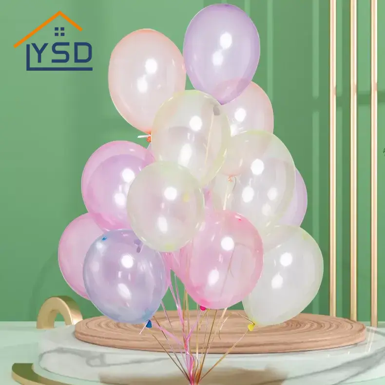 Färgglad kristalllatexballong
