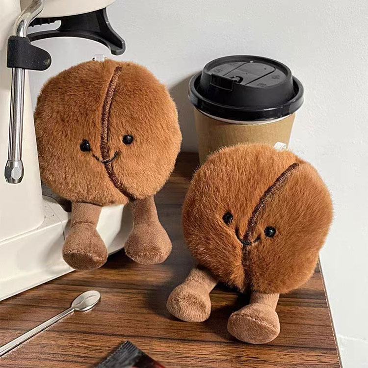 Dekompression kaffebönor plysch