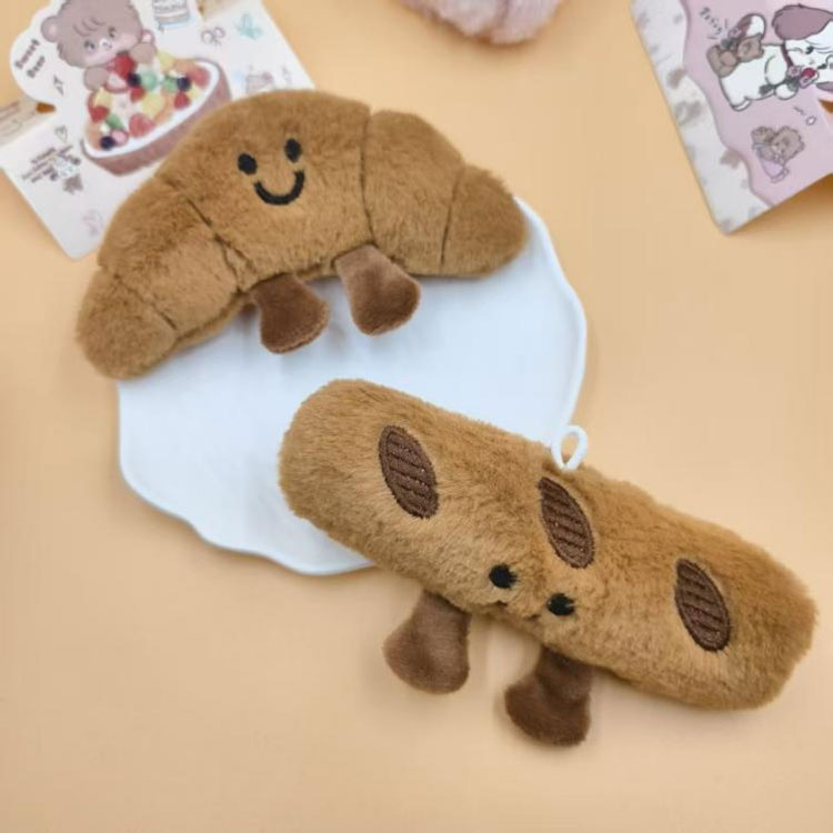 Furry brödformad hängande nyckelring