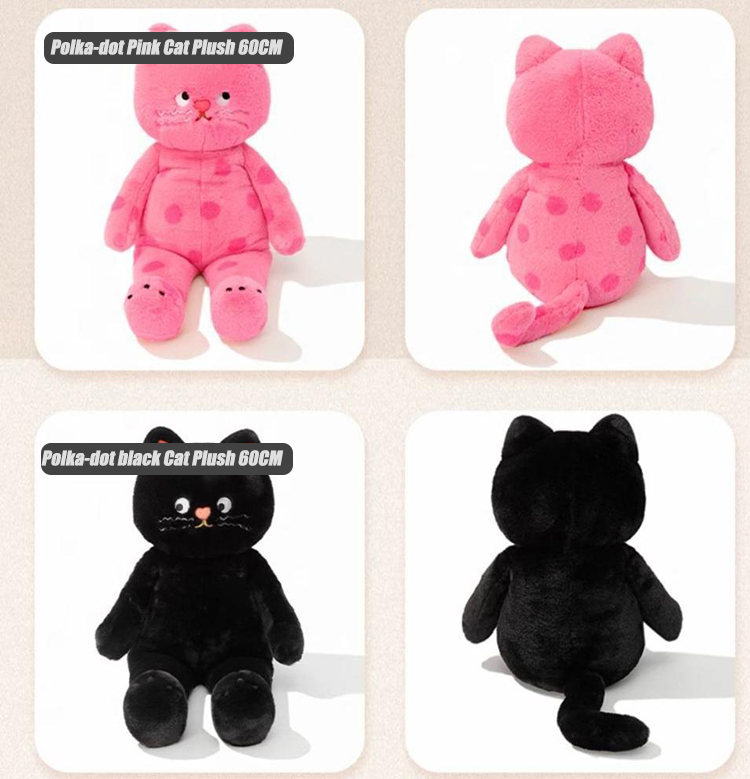 Odor-free Polka Dot Cat Plush Toy
